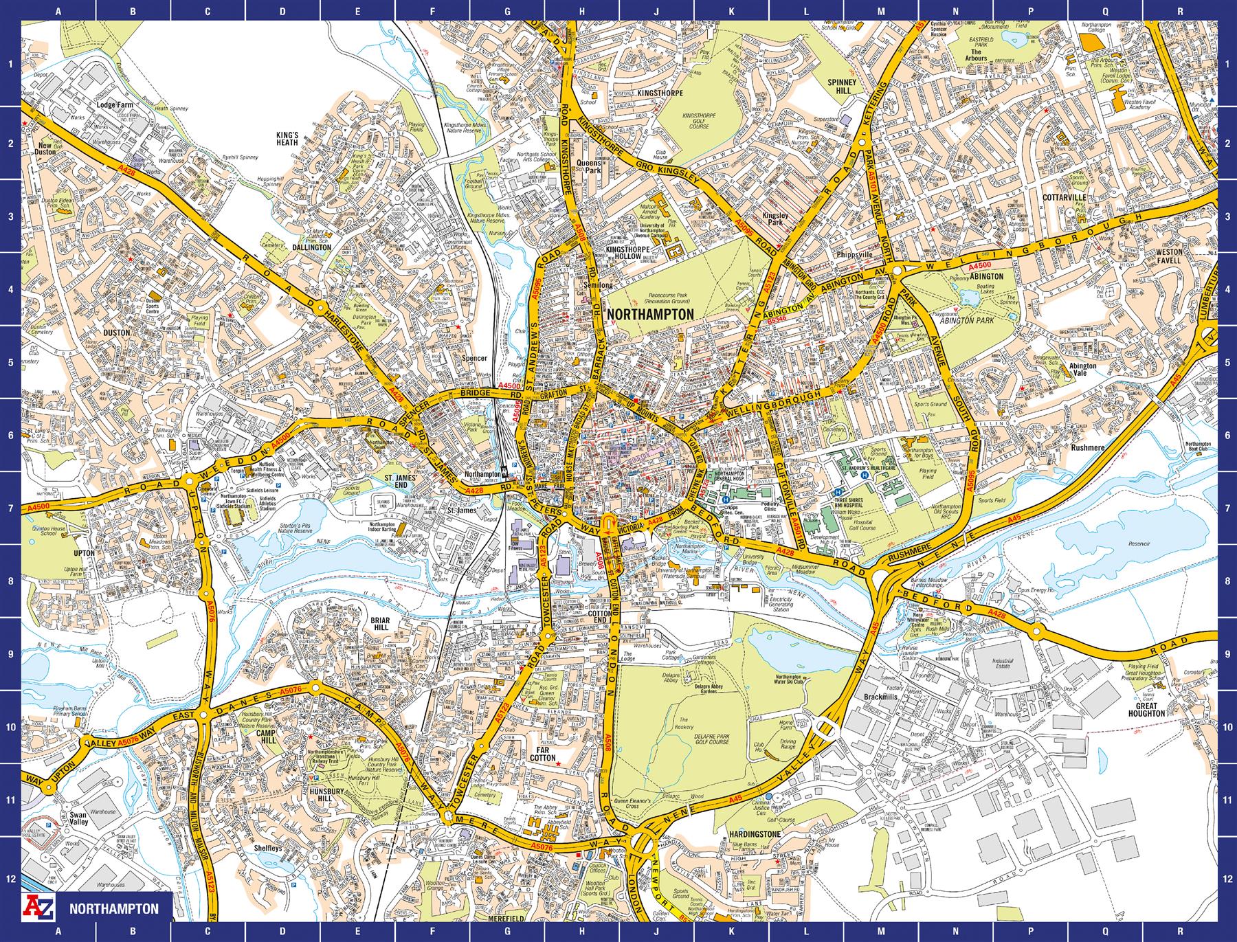 A To Z Map Of Northampton 1000 Piece Jigsaw Butler And Hill UK   2b2d27d0 2b17 426c Abb5 7831a3bf8ec7 