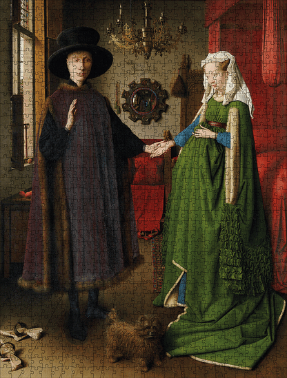 Portrait of Giovanni Arnolfini and his Wife - National Gallery 1000 Piece Jigsaw Puzzle