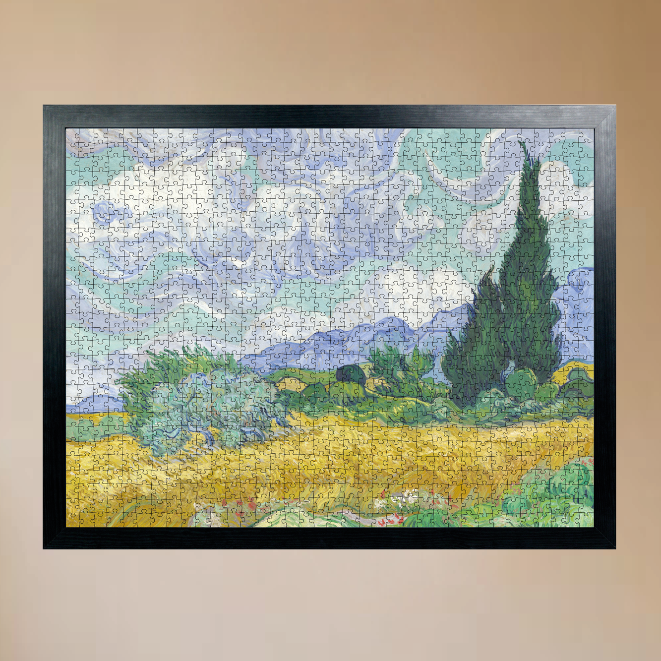 A Wheatfield, with Cypresses - National Gallery 1000 Piece Jigsaw Puzzle