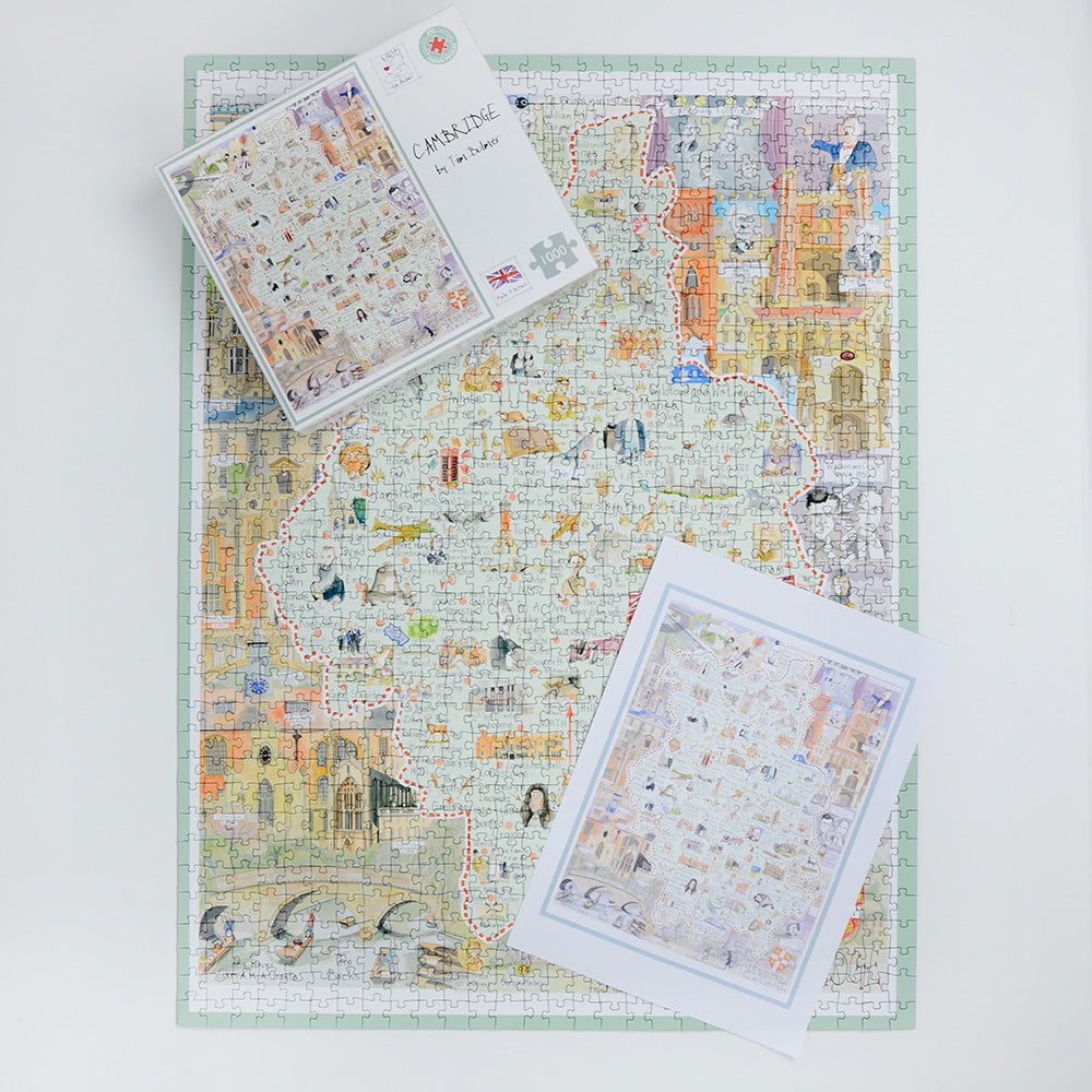 Tim Bulmer 'Map of Cambridge 1000 Piece Jigsaw Puzzle'