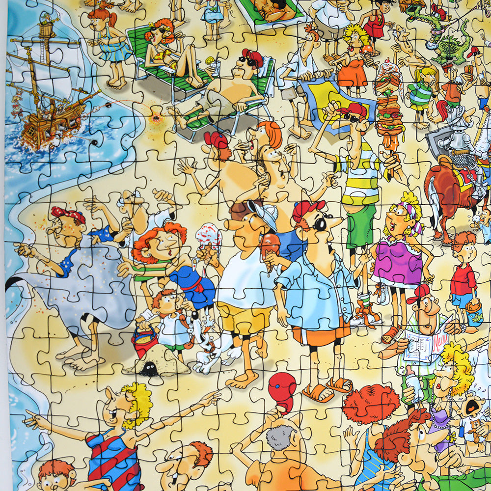 Day at the Beach - Len Epstein 1000 or 500XL Piece Jigsaw Puzzle