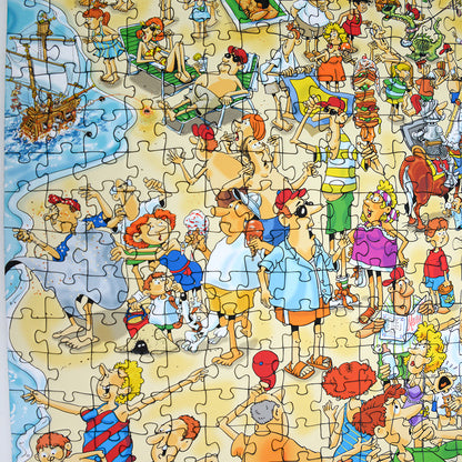 Day at the Beach - Len Epstein 1000 or 500XL Piece Jigsaw Puzzle