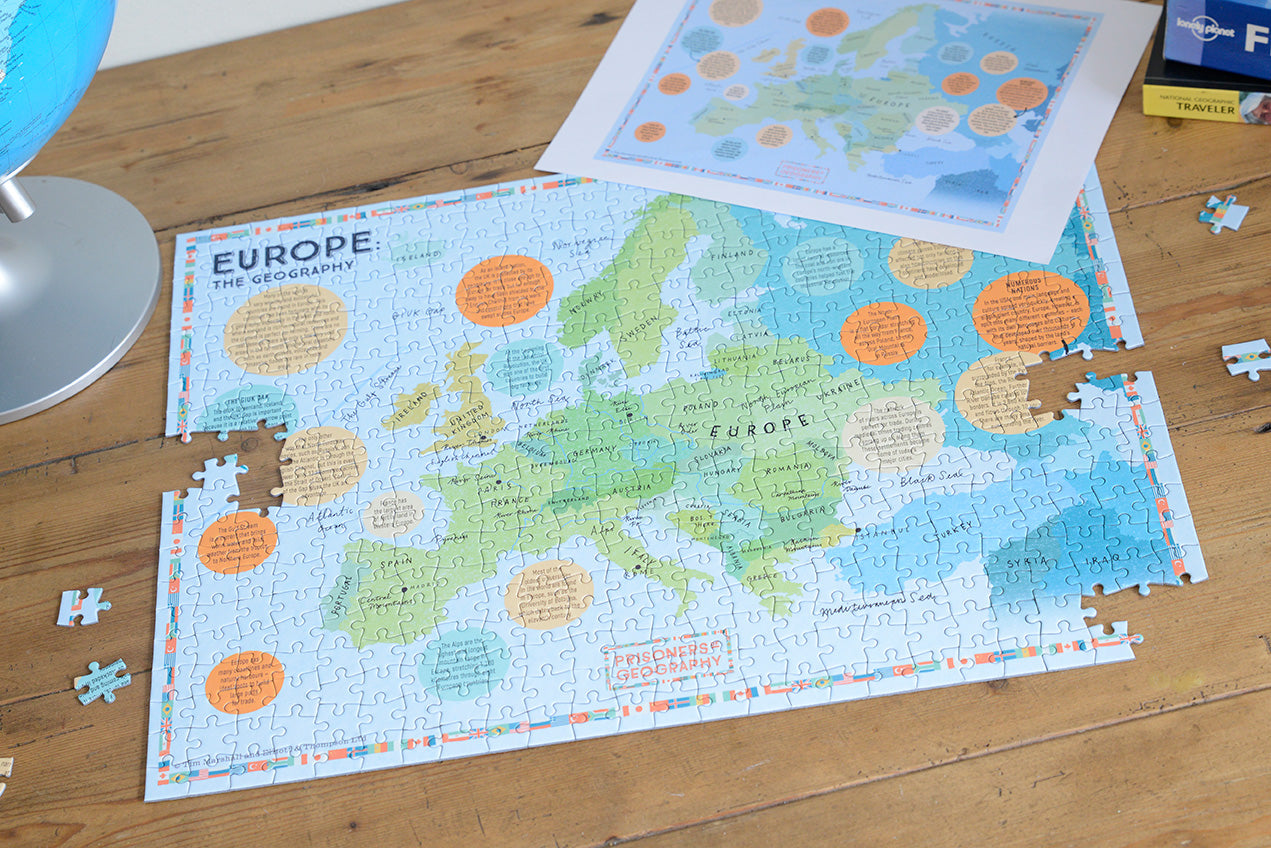 Prisoners of Geography Europe Map 500 Piece Jigsaw Puzzle