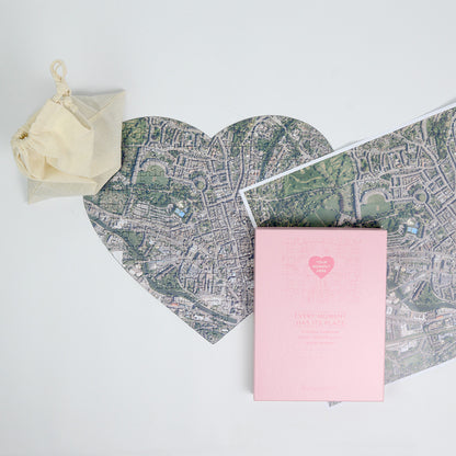 Hometown Heart-Shaped Map Jigsaw Puzzle