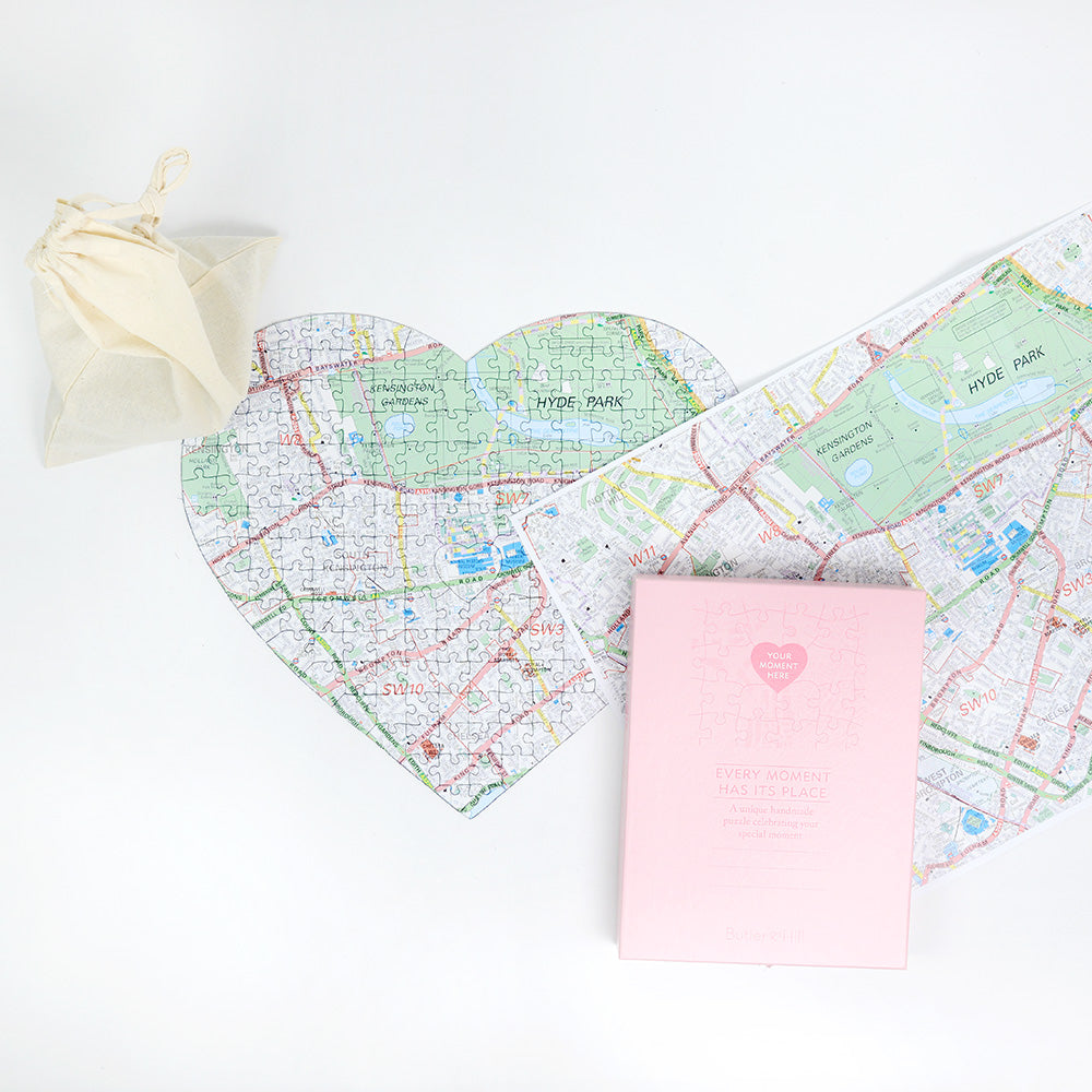 Hometown Heart-Shaped Map Jigsaw Puzzle