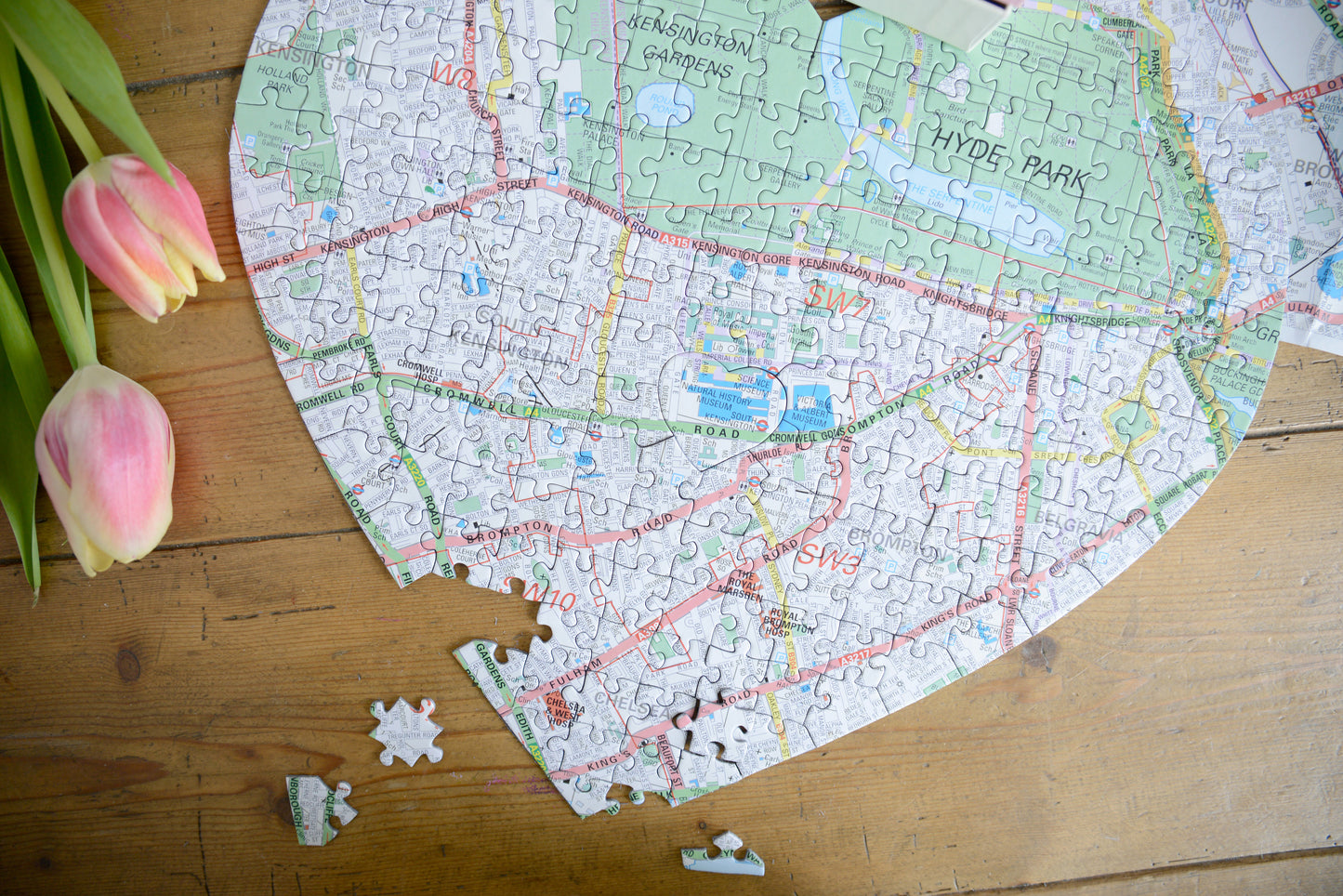 Hometown Heart-Shaped Map Jigsaw Puzzle