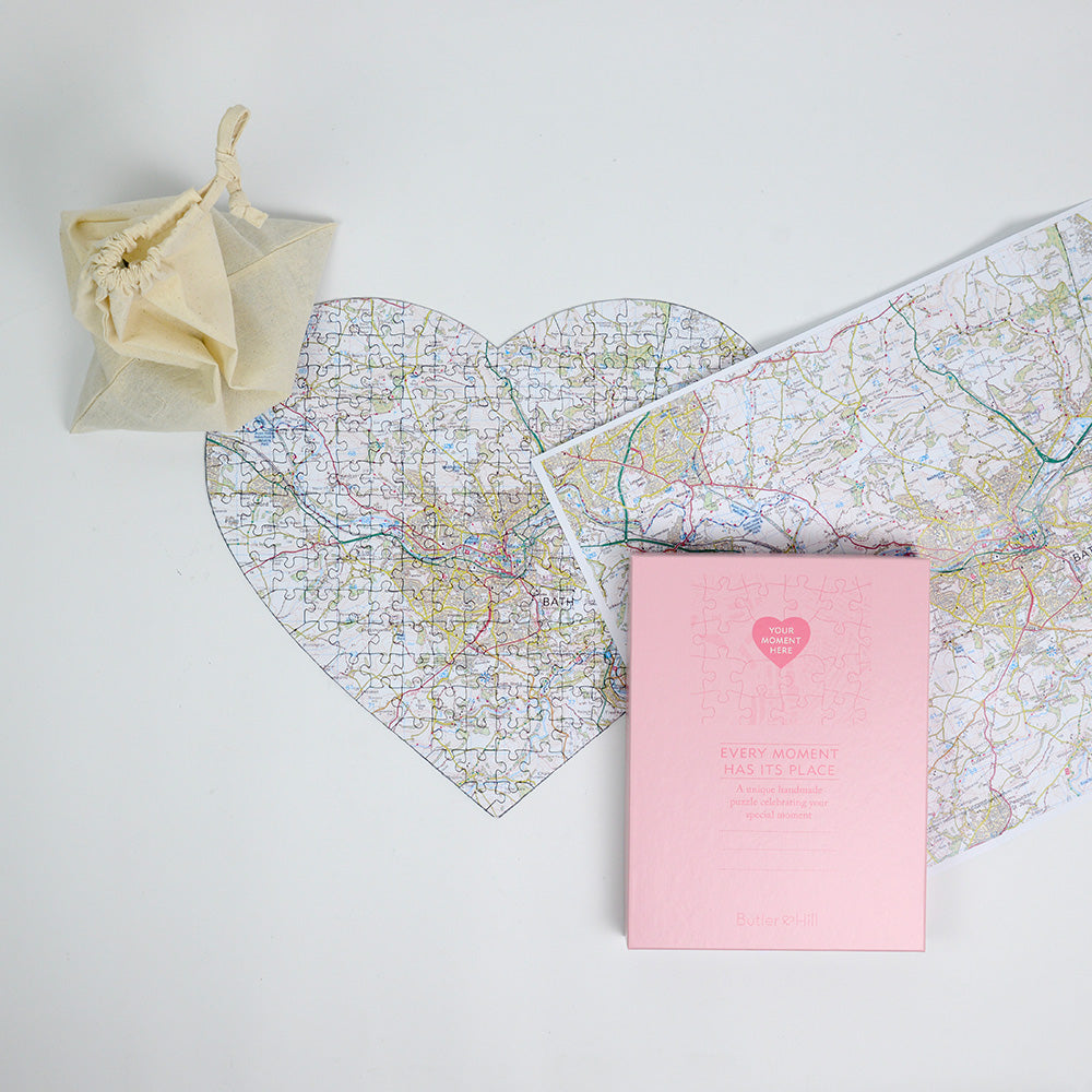 Hometown Heart-Shaped Map Jigsaw Puzzle