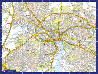 A to Z Map of  Ipswich 1000 Piece Jigsaw