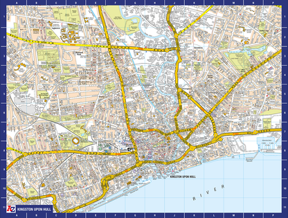 A to Z Map of  Kingston Upon Hull 1000 Piece Jigsaw