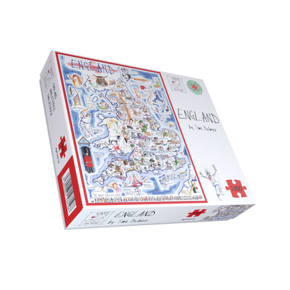 Map of England - Tim Bulmer 1000 Piece Jigsaw Puzzle