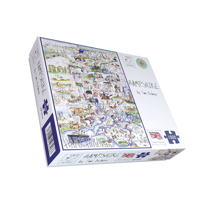 Map of Hampshire - Tim Bulmer 1000 Piece Jigsaw Puzzle