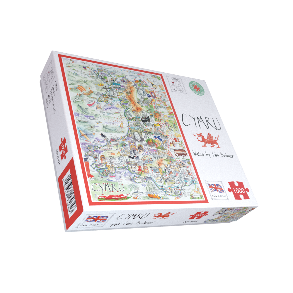 Tim Bulmer 1000 Piece Map of Wales Jigsaw Puzzle