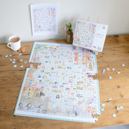 Tim Bulmer 'Map of Cambridge 1000 Piece Jigsaw Puzzle'