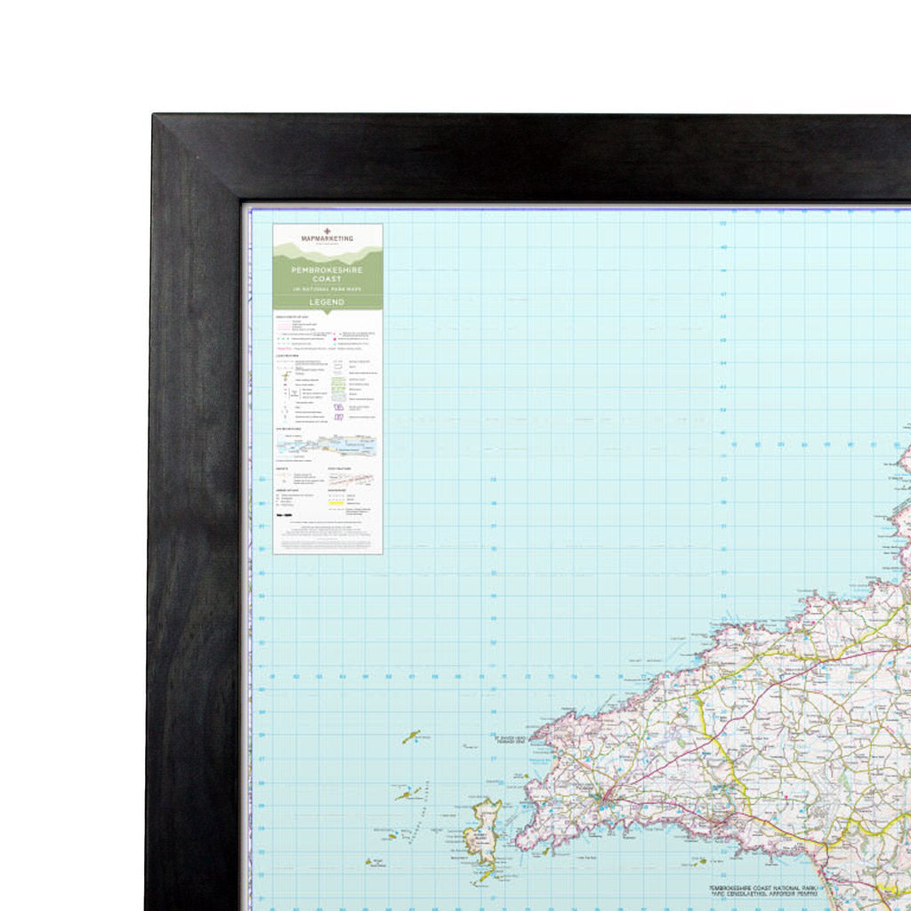 Pembrokeshire UK National Park Wall Map Butler And Hill UK   BW Pembroke 