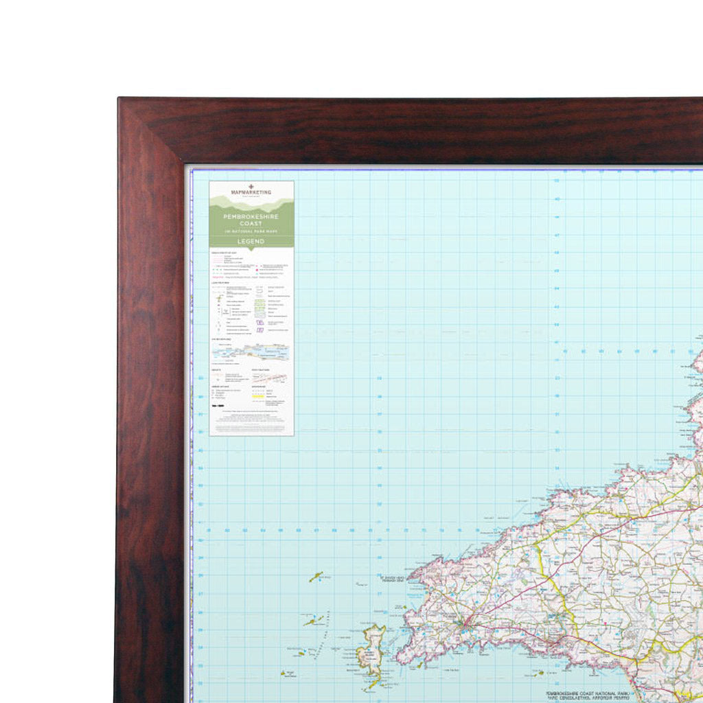 Pembrokeshire UK National Park Wall Map Butler And Hill UK   DW Pembroke 