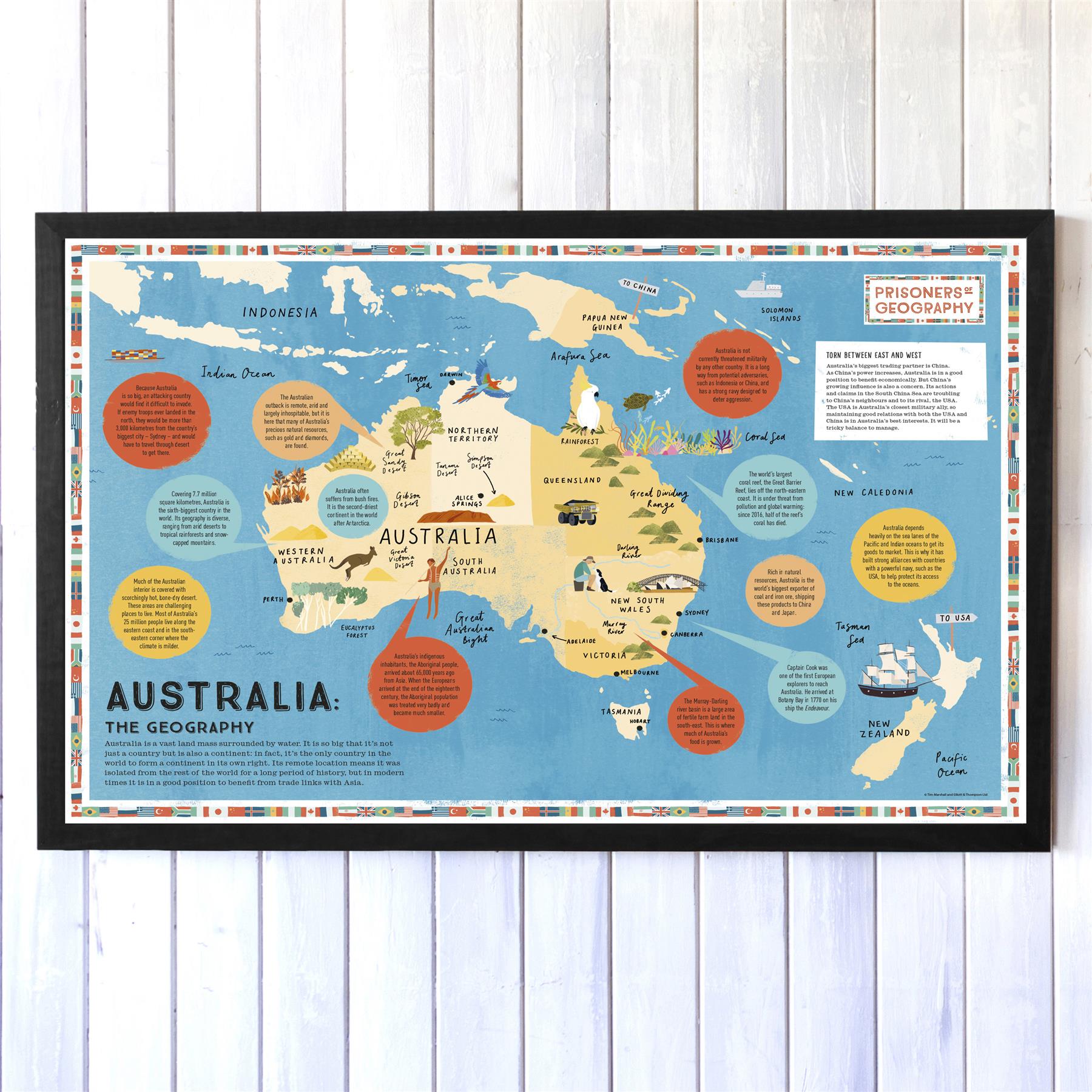 Prisoners of Geography Australia Educational Wall Map – Butler and Hill UK