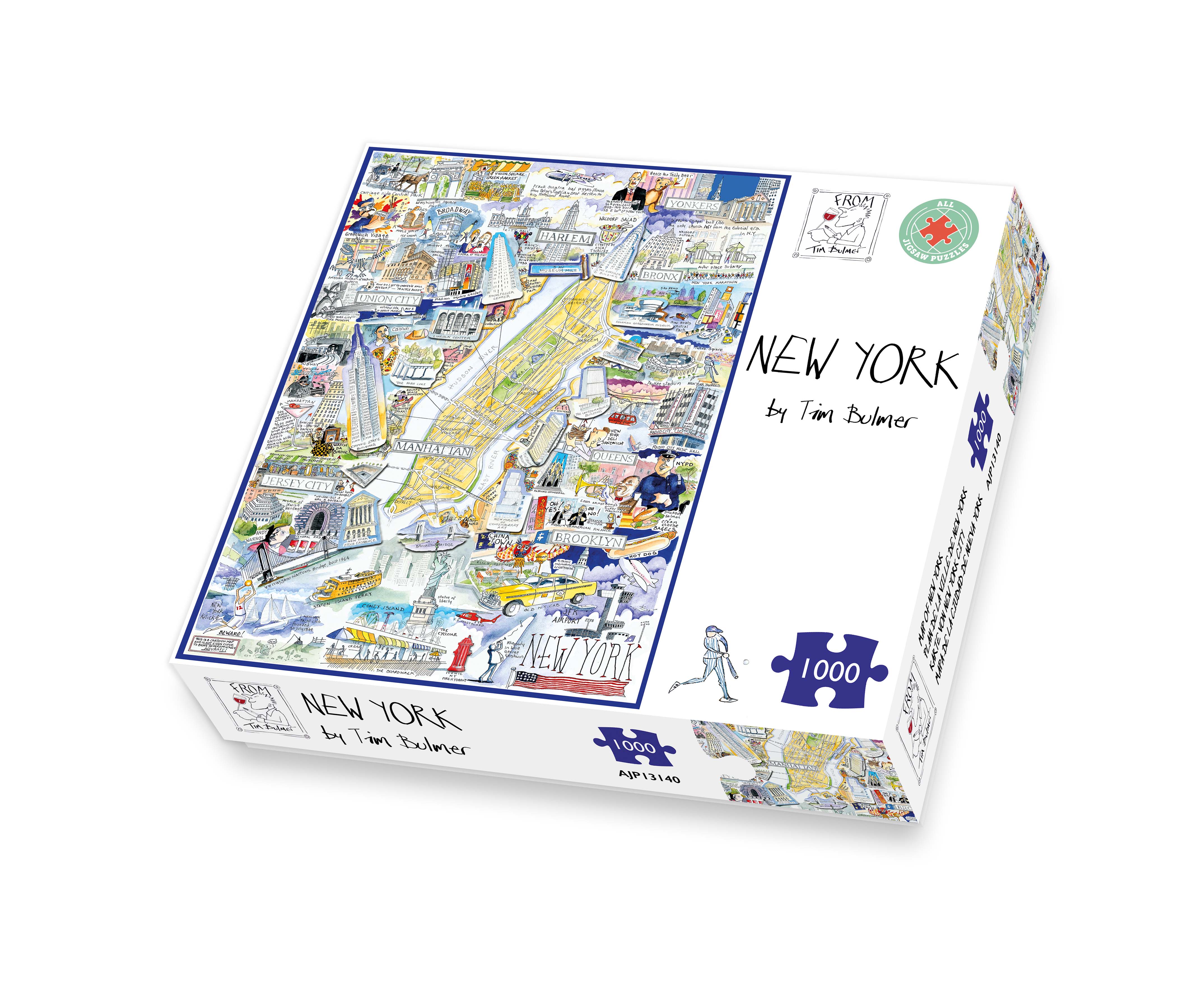 Map of New York City - Tim Bulmer 1000 Piece Jigsaw Puzzle