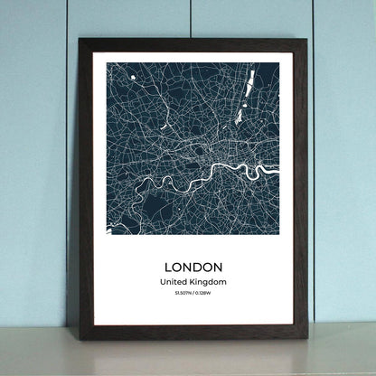 London City Map Wall Art