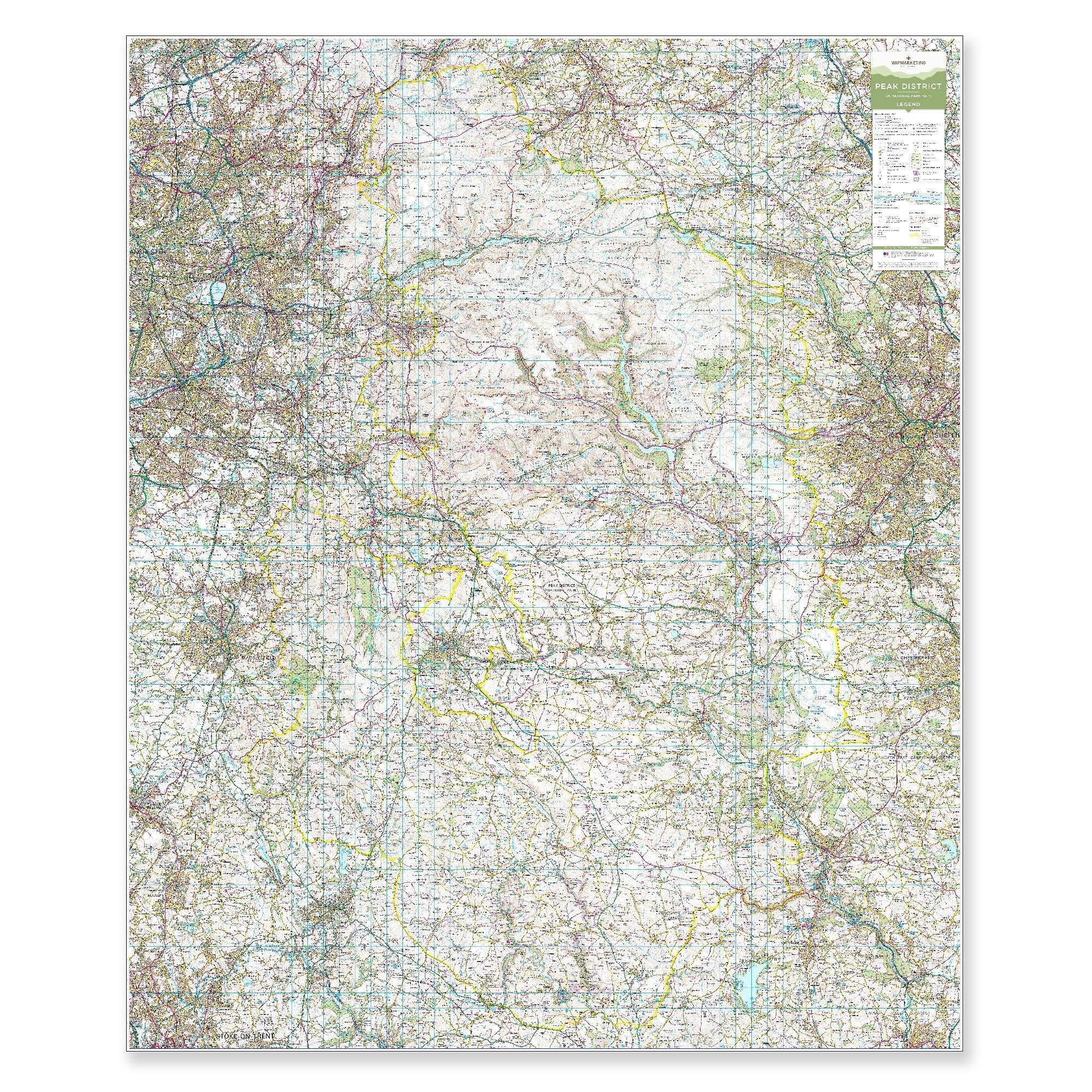 Peak District - UK National Park Wall Map – Butler and Hill UK