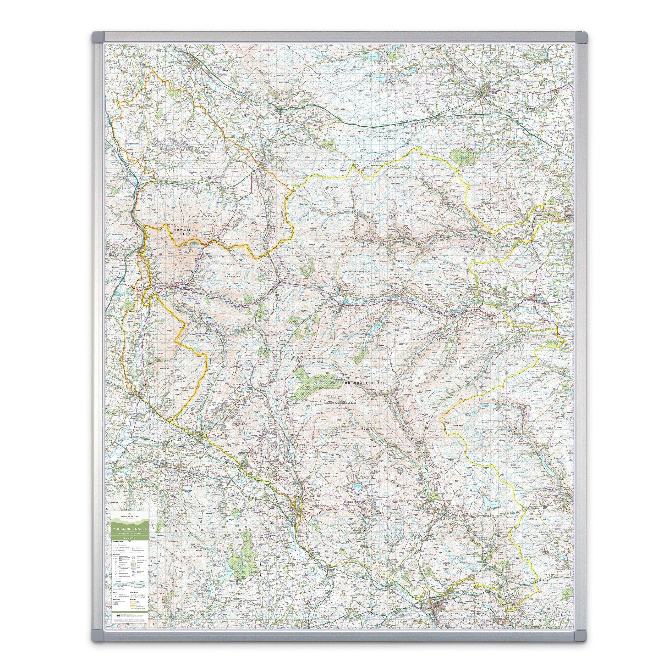 Yorkshire Dales - UK National Park Wall Map – Butler And Hill UK